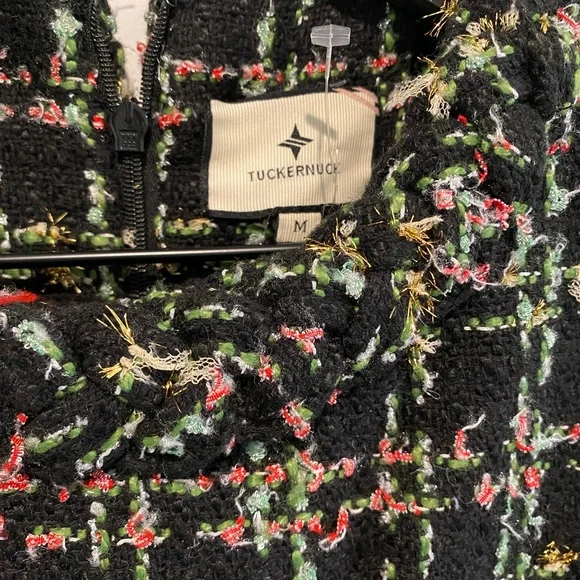 Tuckernuck Jackie Dress Holly Tinsel Tweed Women’s Size Medium NWOT - Picture 2 of 6